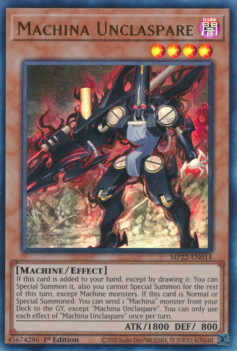 Machina Unclaspare [MP22-EN014] Ultra Rare | Anubis Games and Hobby