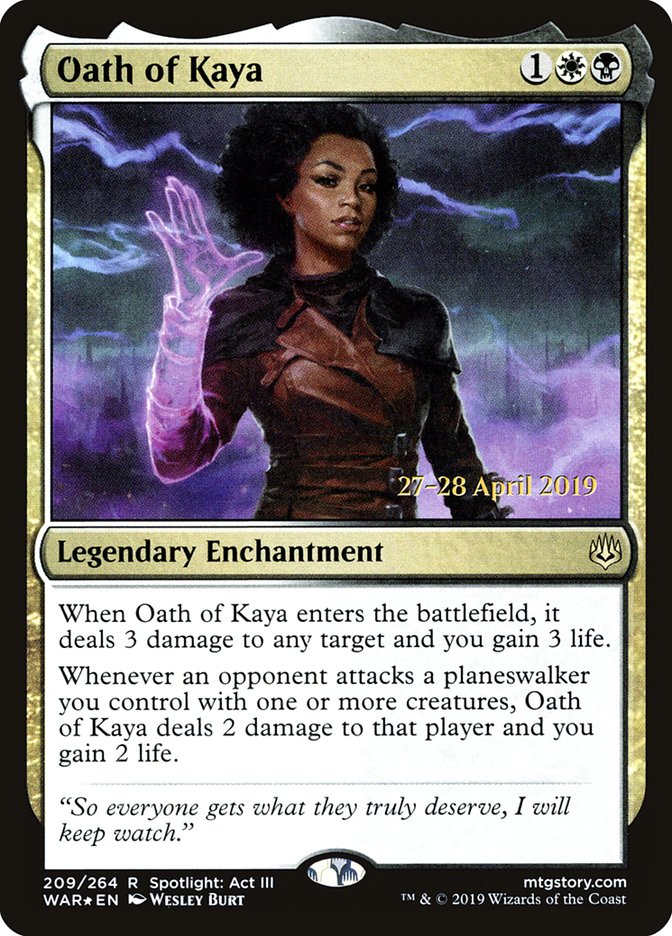 Oath of Kaya [War of the Spark Prerelease Promos] | Anubis Games and Hobby