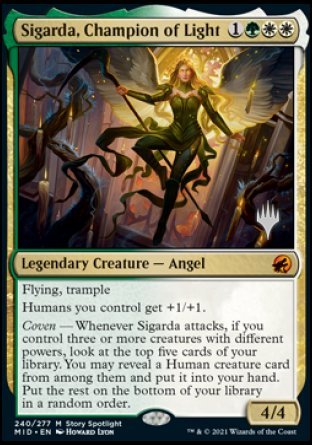 Sigarda, Champion of Light (Promo Pack) [Innistrad: Midnight Hunt Promos] | Anubis Games and Hobby