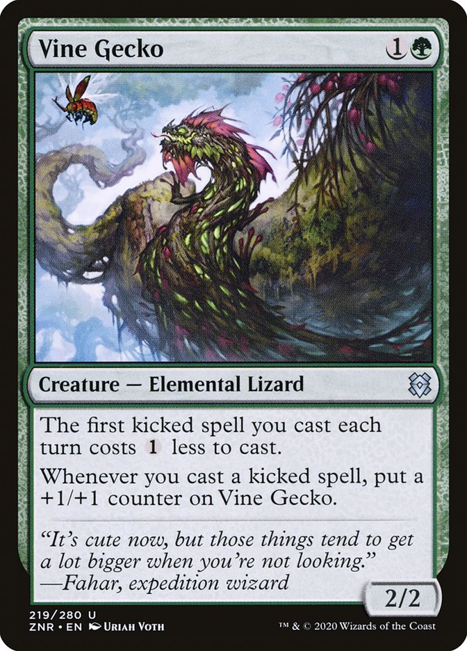 Vine Gecko [Zendikar Rising] | Anubis Games and Hobby