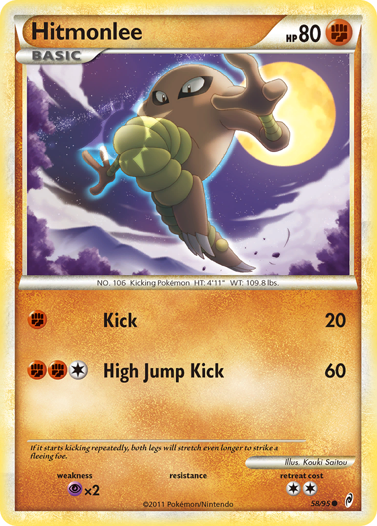 Hitmonlee (58/95) [HeartGold & SoulSilver: Call of Legends] | Anubis Games and Hobby
