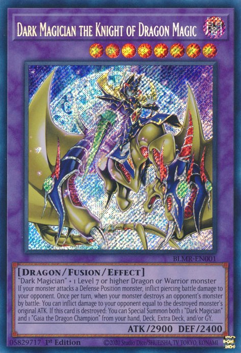 Dark Magician the Knight of Dragon Magic [BLMR-EN001] Secret Rare | Anubis Games and Hobby