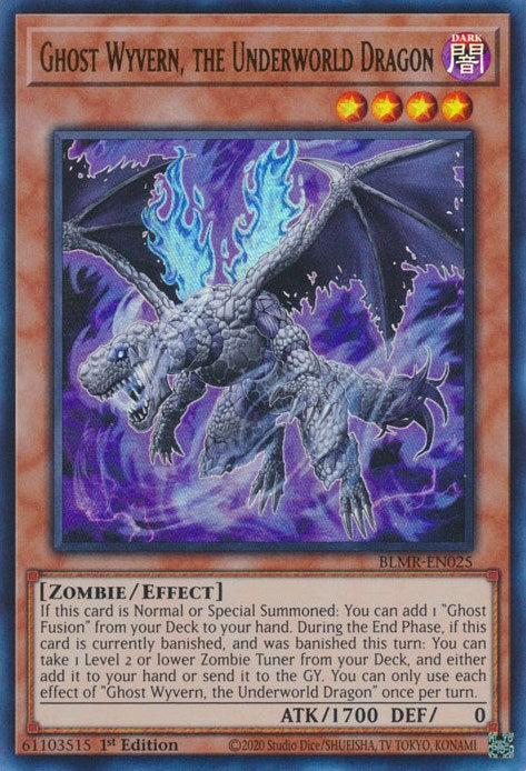 Ghost Wyvern, the Underworld Dragon [BLMR-EN025] Ultra Rare | Anubis Games and Hobby