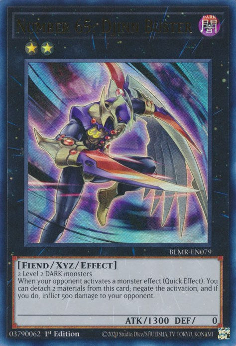 Number 65: Djinn Buster [BLMR-EN079] Ultra Rare | Anubis Games and Hobby