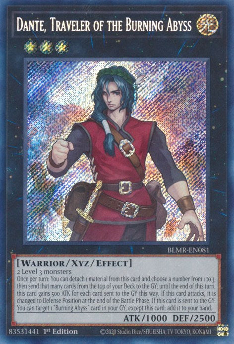 Dante, Traveler of the Burning Abyss [BLMR-EN081] Secret Rare | Anubis Games and Hobby