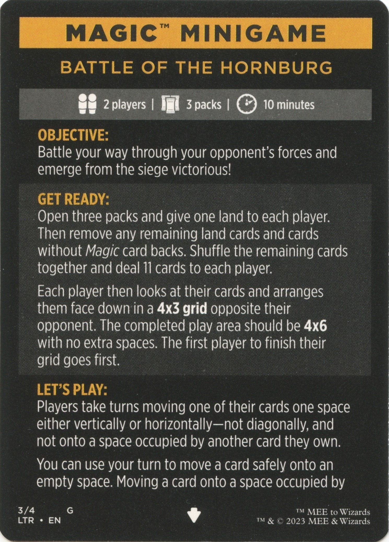 Battle of the Hornburg (Magic Minigame) [The Lord of the Rings: Tales of Middle-Earth Minigame] | Anubis Games and Hobby