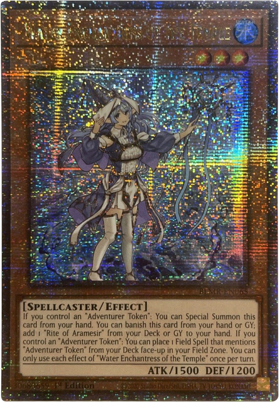 Water Enchantress of the Temple [BLMR-EN065] Quarter Century Secret Rare | Anubis Games and Hobby