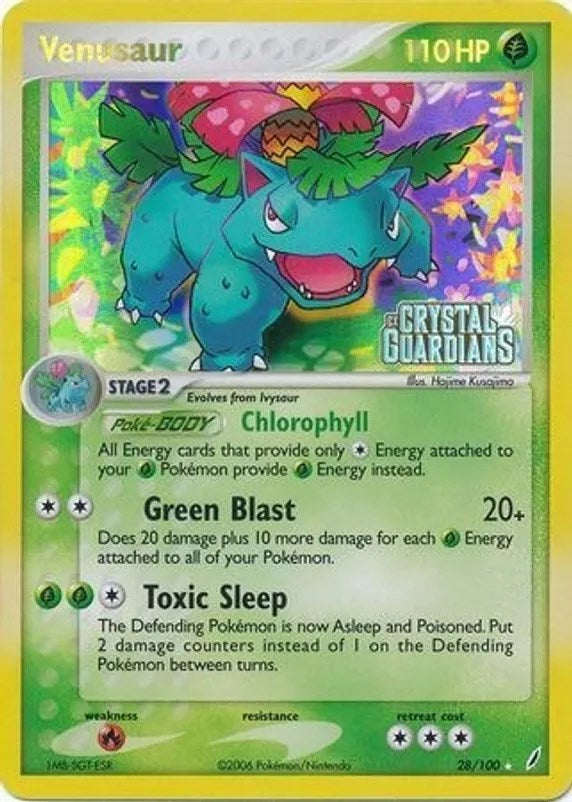 Venusaur (028/100) (Prerelease) [EX: Crystal Guardians] | Anubis Games and Hobby