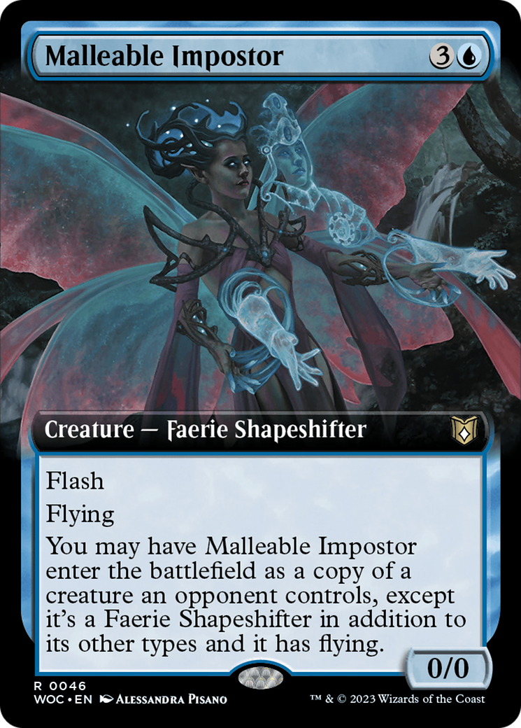 Malleable Impostor (Extended Art) [Wilds of Eldraine Commander] | Anubis Games and Hobby