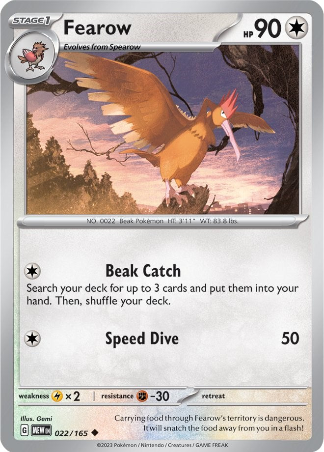 Fearow (022/165) [Scarlet & Violet: 151] | Anubis Games and Hobby