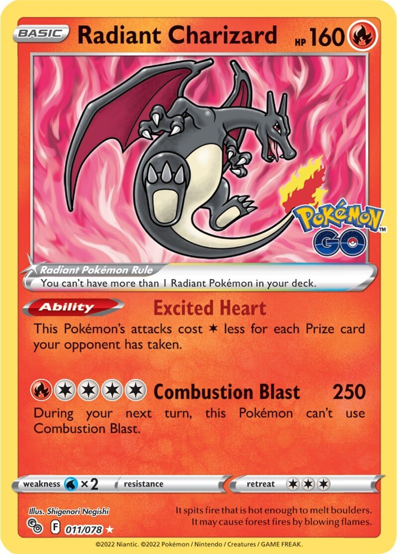 Radiant Charizard (011/078) [Pokémon GO] | Anubis Games and Hobby