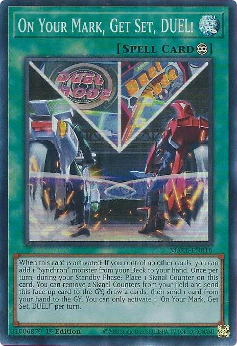 On Your Mark, Get Set, DUEL! [MAZE-EN016] Super Rare | Anubis Games and Hobby