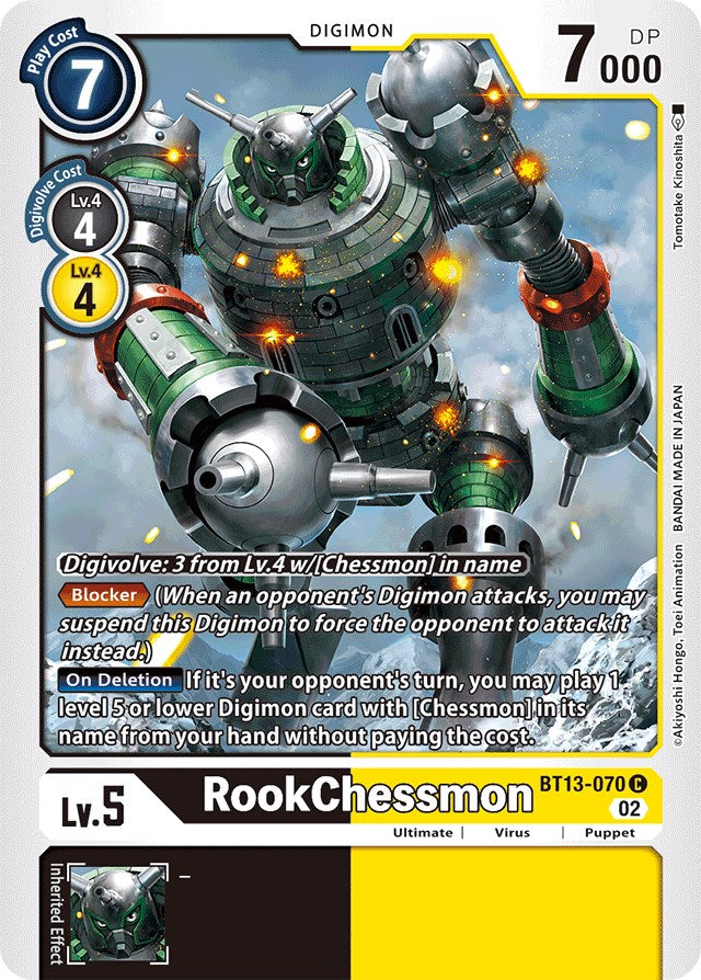 RookChessmon [BT13-070] [Versus Royal Knights Booster] | Anubis Games and Hobby