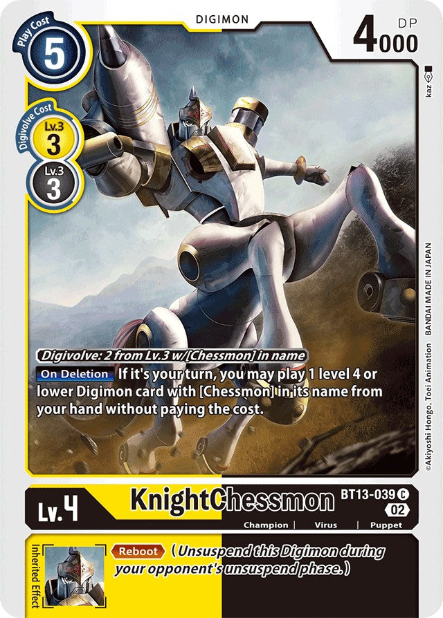 KnightChessmon [BT13-039] [Versus Royal Knights Booster] | Anubis Games and Hobby