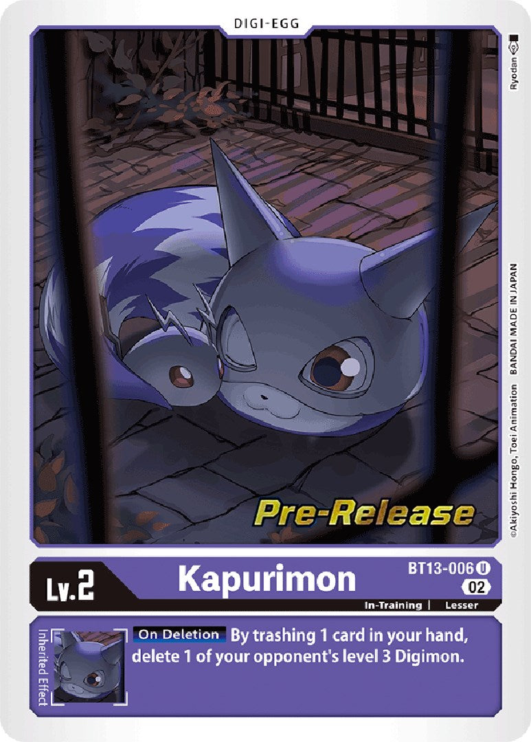 Kapurimon [BT13-006] [Versus Royal Knight Booster Pre-Release Cards] | Anubis Games and Hobby