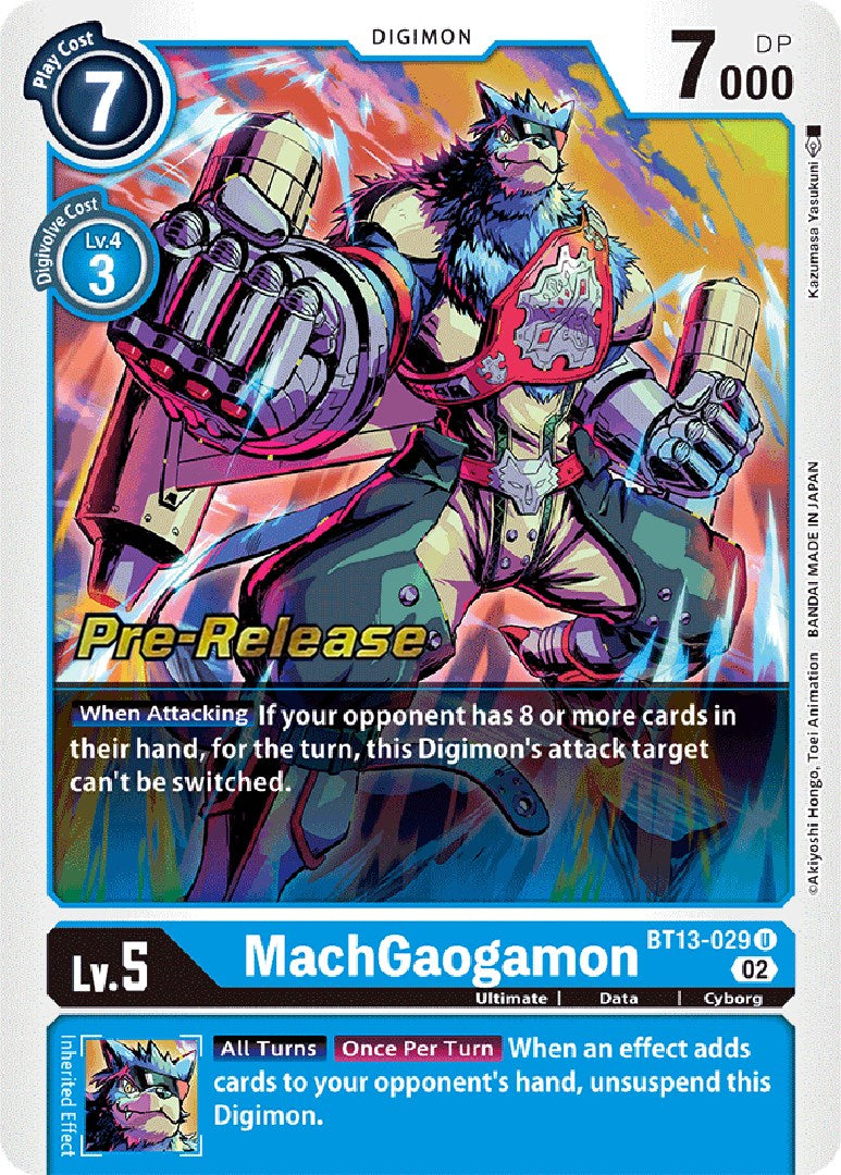 MachGaogamon [BT13-029] [Versus Royal Knight Booster Pre-Release Cards] | Anubis Games and Hobby
