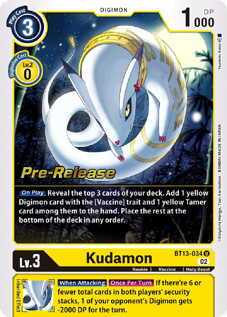 Kudamon [BT13-034] [Versus Royal Knight Booster Pre-Release Cards] | Anubis Games and Hobby