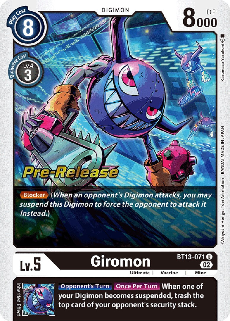 Giromon [BT13-071] [Versus Royal Knight Booster Pre-Release Cards] | Anubis Games and Hobby