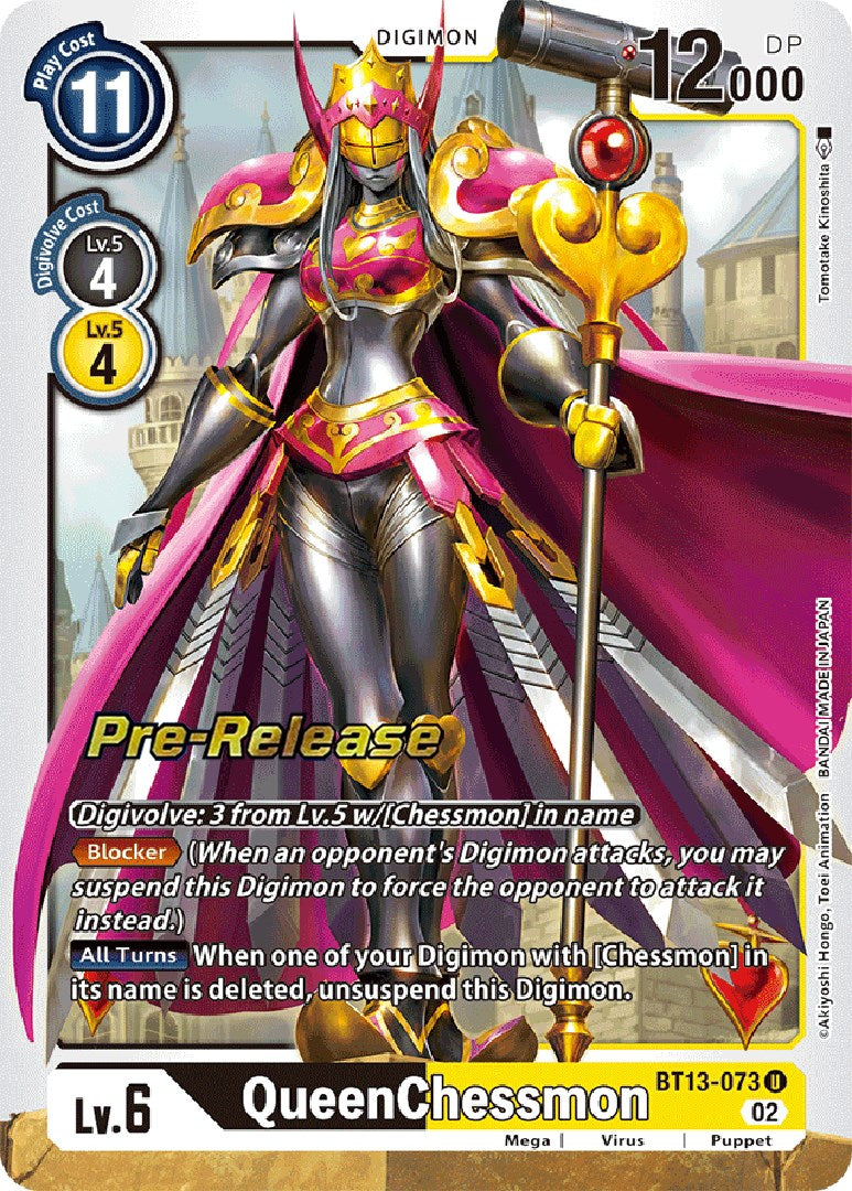 QueenChessmon [BT13-073] [Versus Royal Knight Booster Pre-Release Cards] | Anubis Games and Hobby