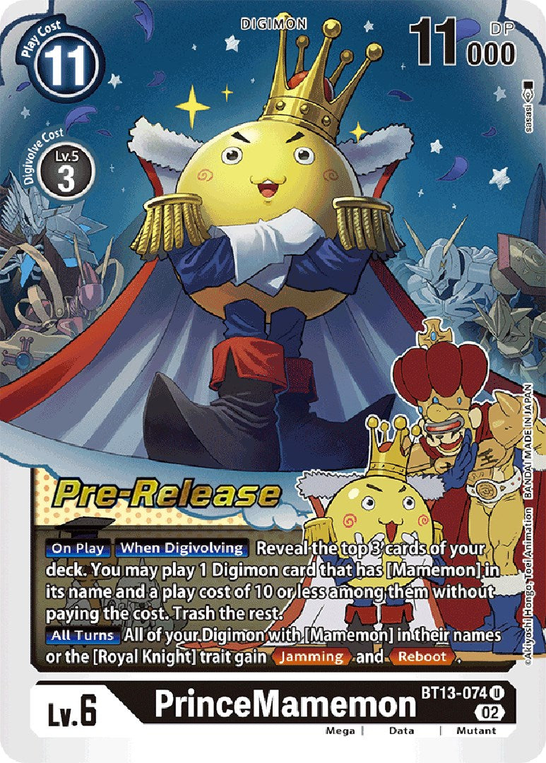 PrinceMamemon [BT13-074] [Versus Royal Knight Booster Pre-Release Cards] | Anubis Games and Hobby