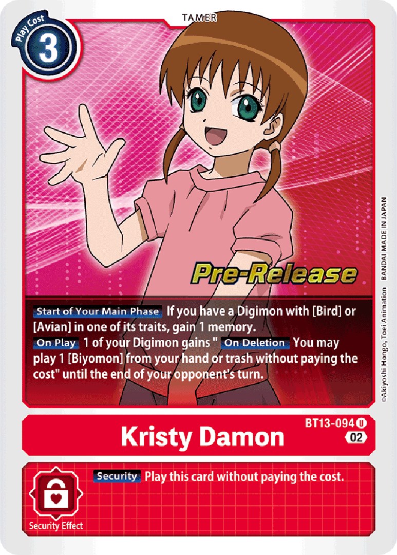 Kristy Damon [BT13-094] [Versus Royal Knight Booster Pre-Release Cards] | Anubis Games and Hobby