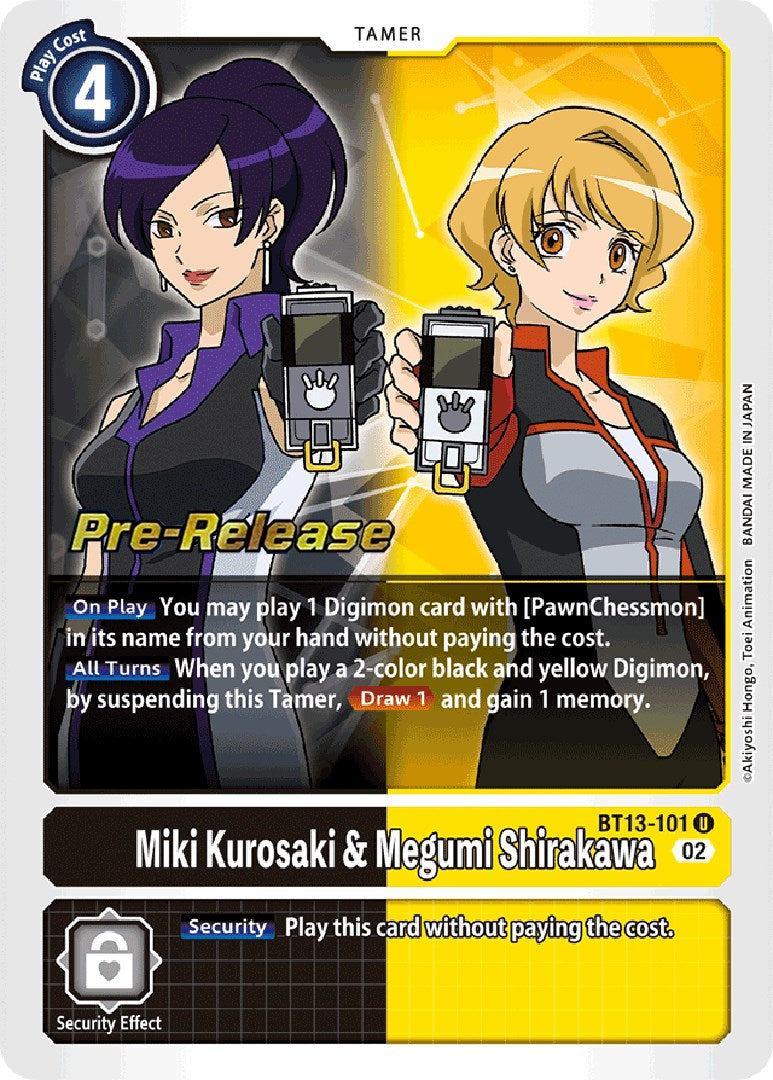 Miki Kurosaki & Megumi Shirakawa [BT13-101] [Versus Royal Knight Booster Pre-Release Cards] | Anubis Games and Hobby