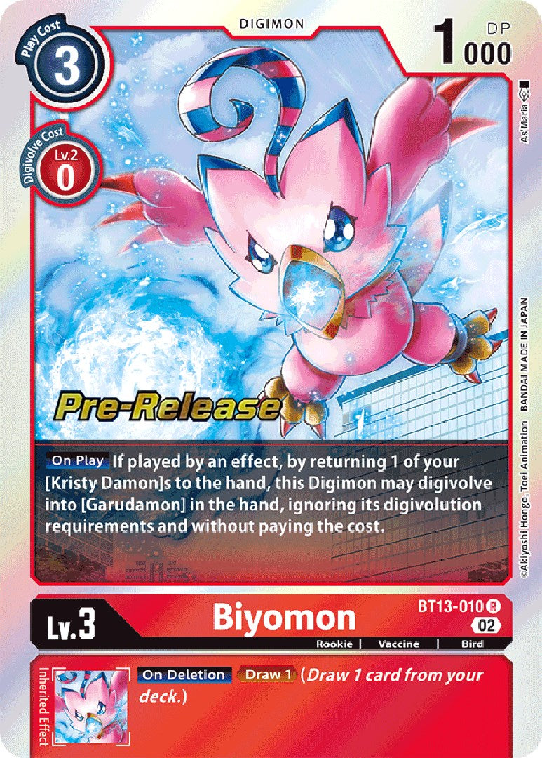 Biyomon [BT13-010] [Versus Royal Knight Booster Pre-Release Cards] | Anubis Games and Hobby