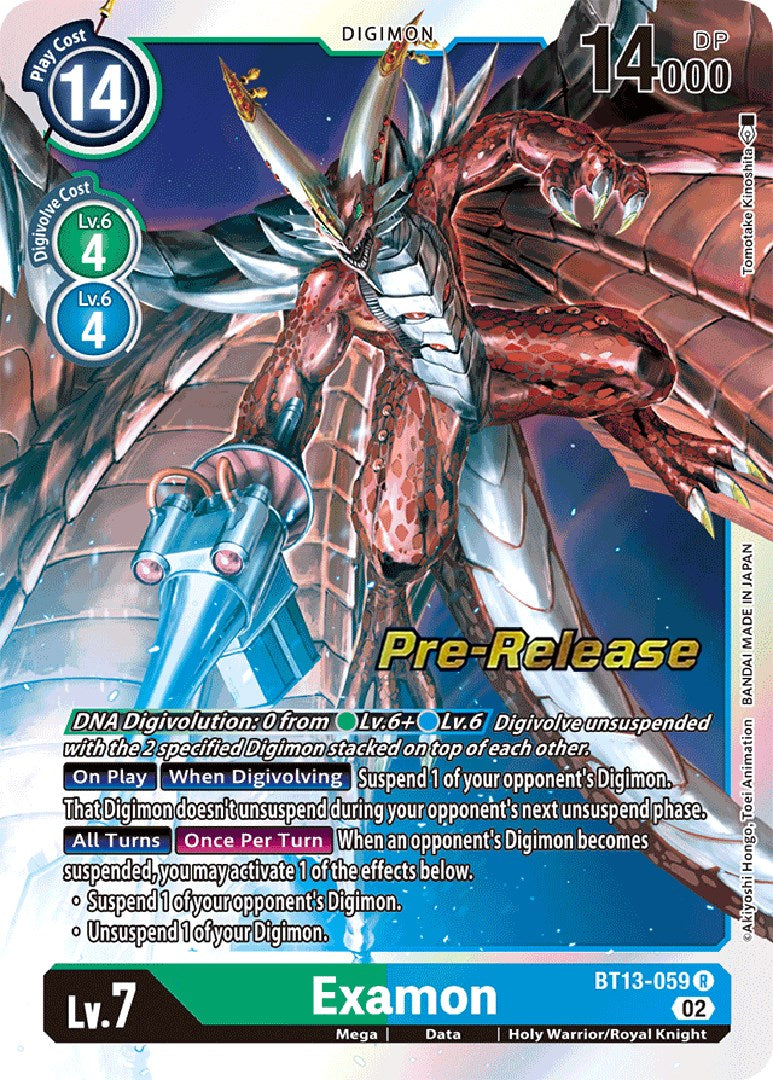 Examon [BT13-059] [Versus Royal Knight Booster Pre-Release Cards] | Anubis Games and Hobby