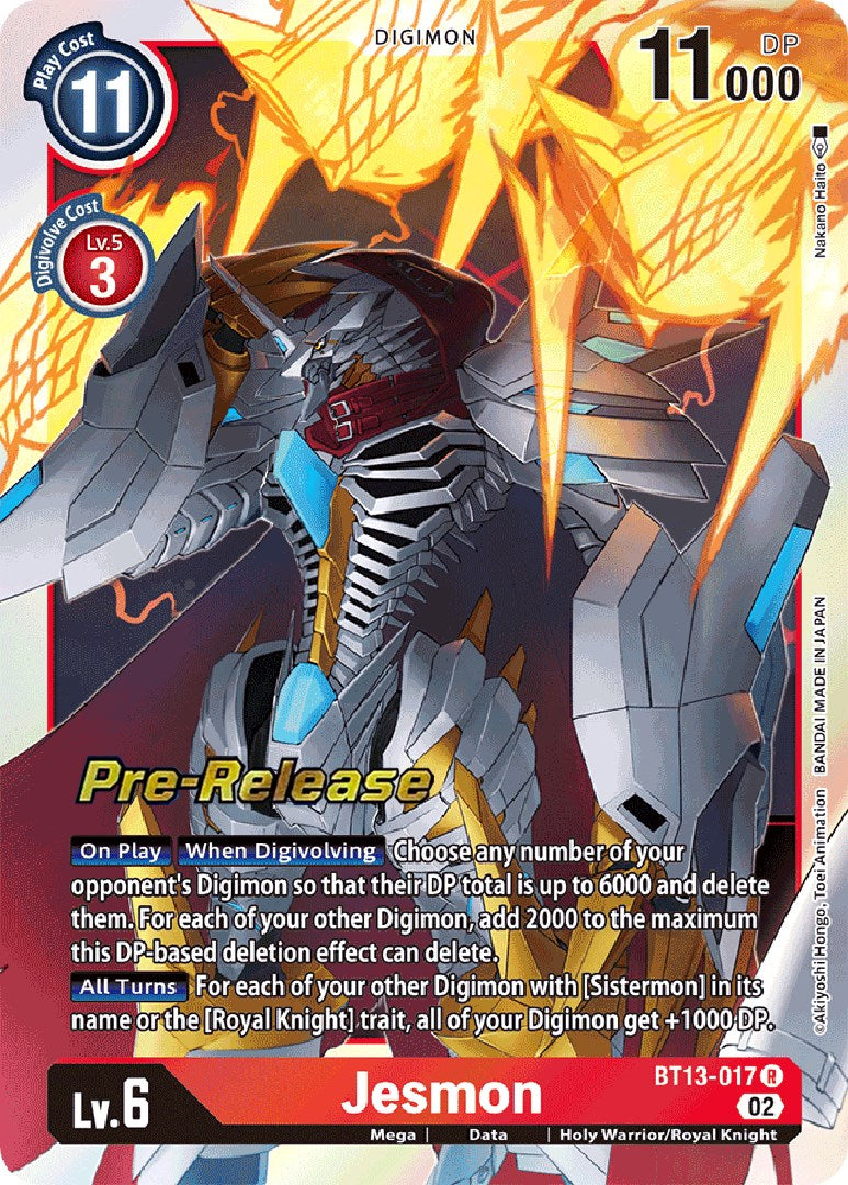 Jesmon [BT13-017] [Versus Royal Knight Booster Pre-Release Cards] | Anubis Games and Hobby