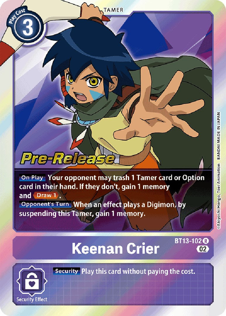 Keenan Crier [BT13-102] [Versus Royal Knight Booster Pre-Release Cards] | Anubis Games and Hobby