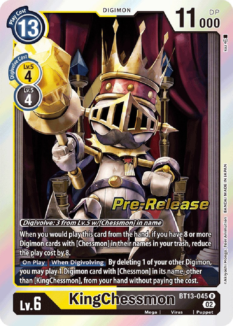 KingChessmon [BT13-045] [Versus Royal Knight Booster Pre-Release Cards] | Anubis Games and Hobby