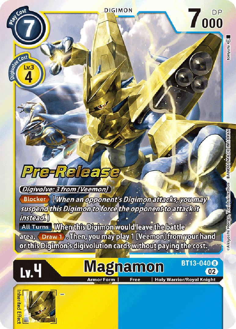 Magnamon [BT13-040] [Versus Royal Knight Booster Pre-Release Cards] | Anubis Games and Hobby