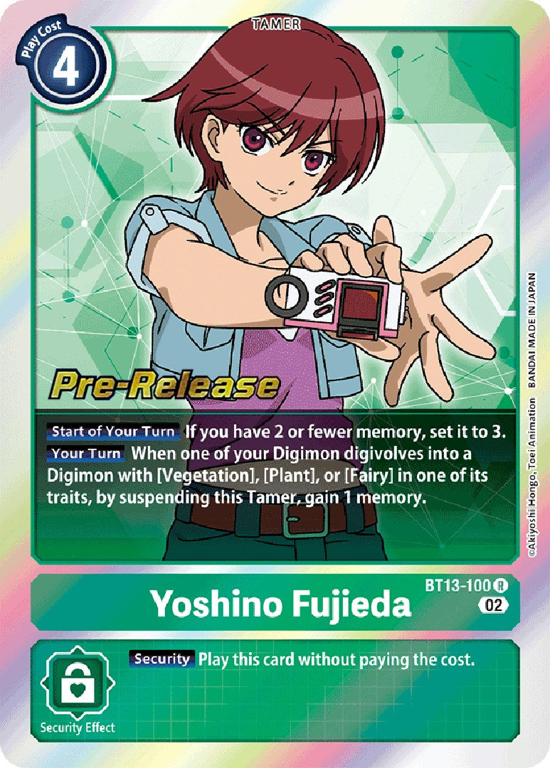 Yoshino Fujieda [BT13-100] [Versus Royal Knight Booster Pre-Release Cards] | Anubis Games and Hobby