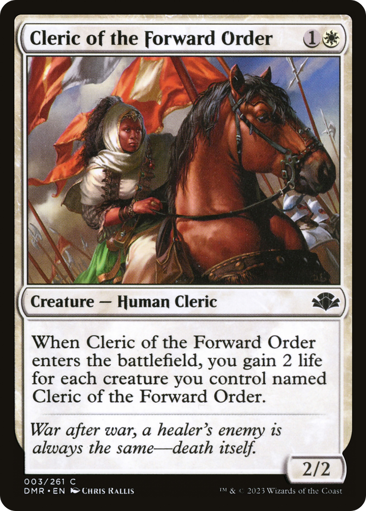 Cleric of the Forward Order [Dominaria Remastered] | Anubis Games and Hobby