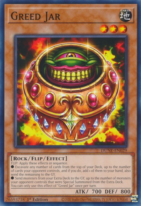 yugioh card pot of greed Fanattik Yu-Gi-Oh! Pot of Greed Limited Edition Embossed Metal Card, Display Stand Included