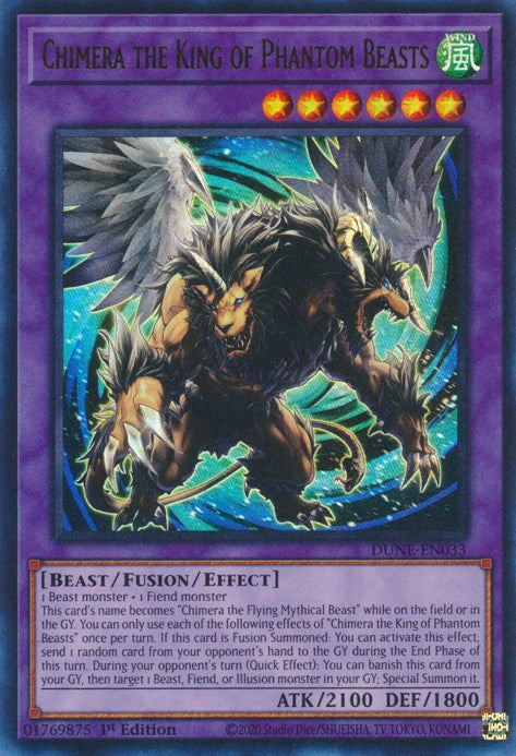 Chimera the King of Phantom Beasts [DUNE-EN033] Ultra Rare | Anubis Games and Hobby