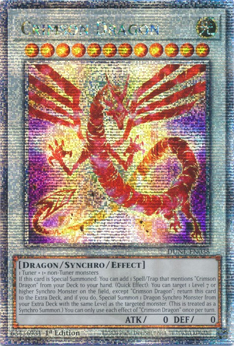 Crimson Dragon [DUNE-EN038] Quarter Century Secret Rare | Anubis Games and Hobby