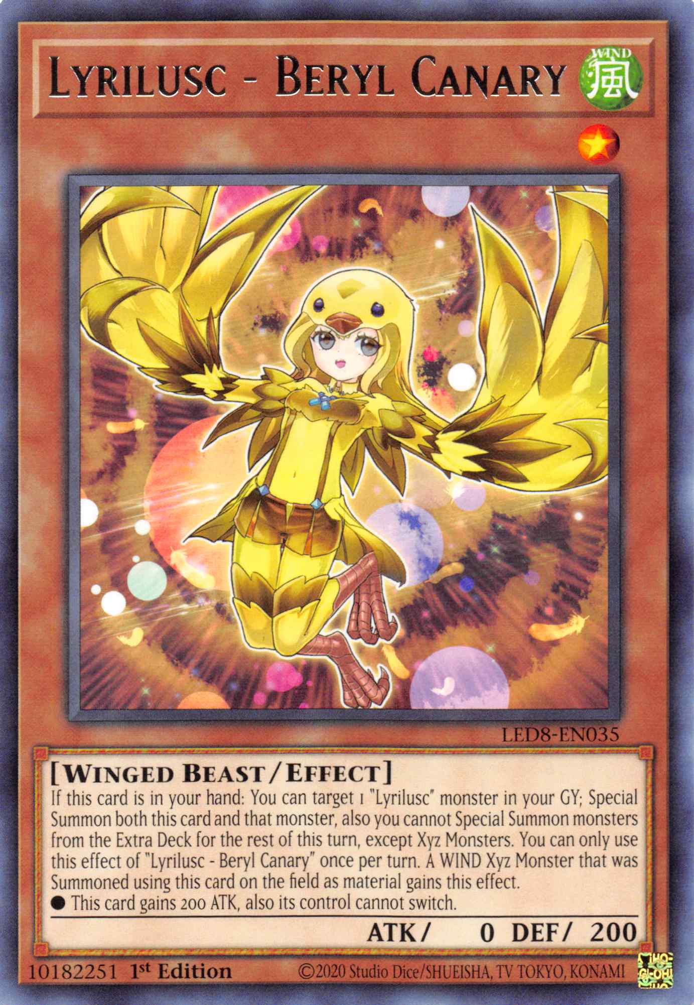 Lyrilusc - Beryl Canary [LED8-EN035] Rare | Anubis Games and Hobby