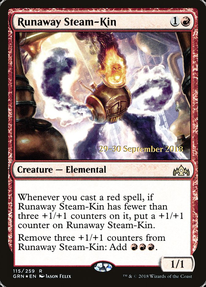 Runaway Steam-Kin [Guilds of Ravnica Prerelease Promos] | Anubis Games and Hobby