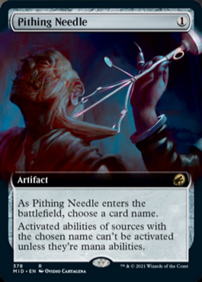 Pithing Needle (Extended Art) [Innistrad: Midnight Hunt] | Anubis Games and Hobby