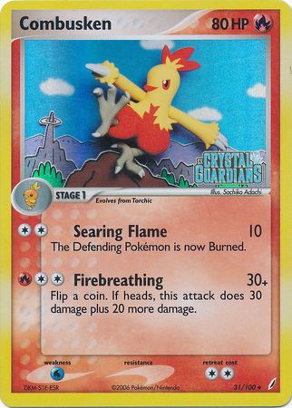 Combusken (31/100) (Stamped) [EX: Crystal Guardians] | Anubis Games and Hobby