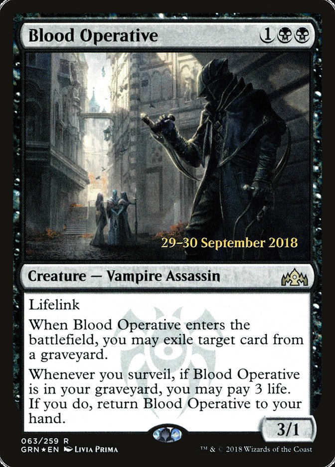 Blood Operative [Guilds of Ravnica Prerelease Promos] | Anubis Games and Hobby