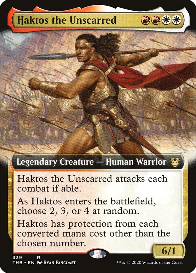 Haktos the Unscarred (Extended Art) [Theros Beyond Death] | Anubis Games and Hobby