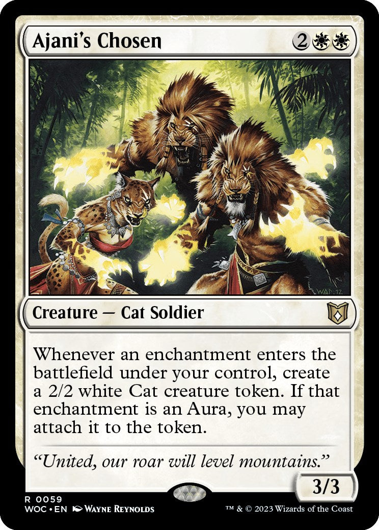 Ajani's Chosen [Wilds of Eldraine Commander] | Anubis Games and Hobby