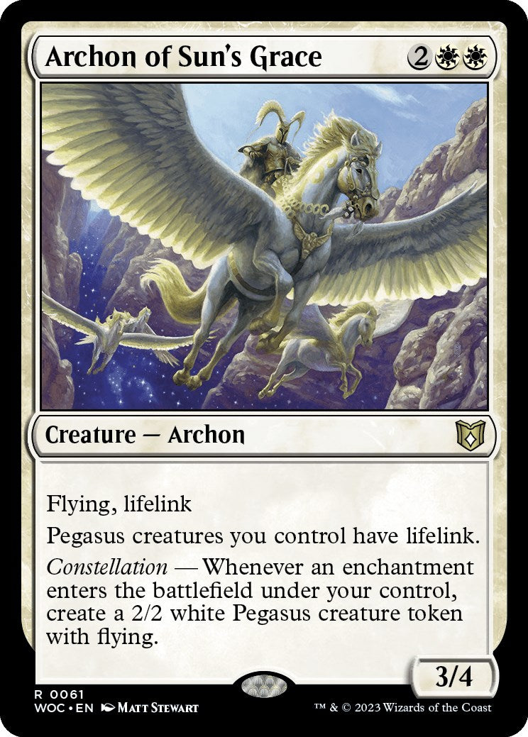 Archon of Sun's Grace [Wilds of Eldraine Commander] | Anubis Games and Hobby