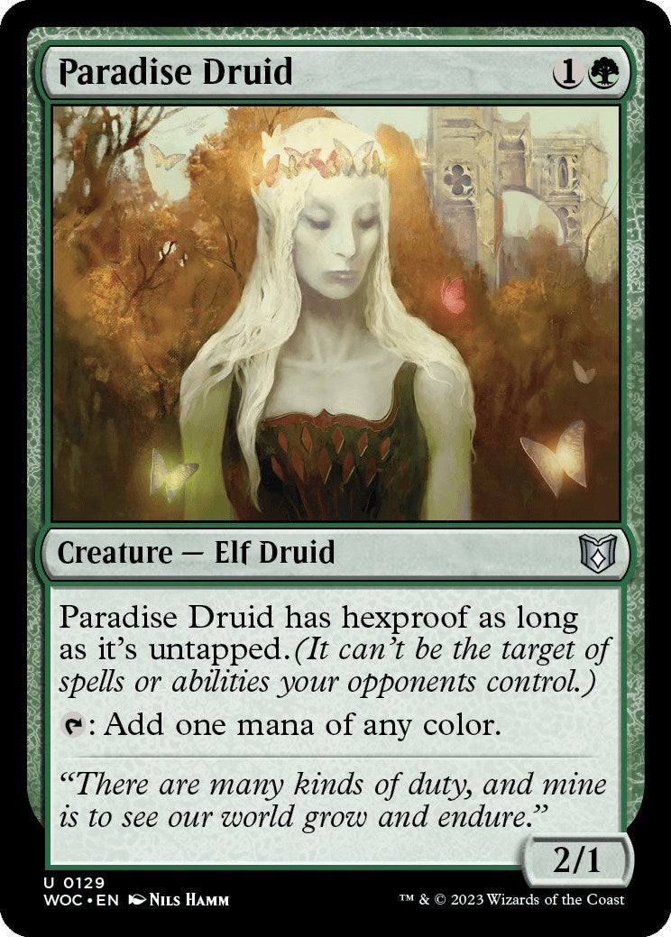 Paradise Druid [Wilds of Eldraine Commander] | Anubis Games and Hobby