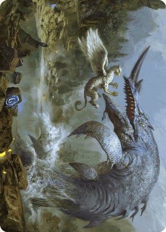 Horned Loch-Whale Art Card [Wilds of Eldraine Art Series] | Anubis Games and Hobby