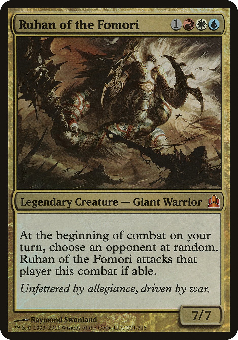 Ruhan of the Fomori (Oversized) [Commander 2011 Oversized] | Anubis Games and Hobby