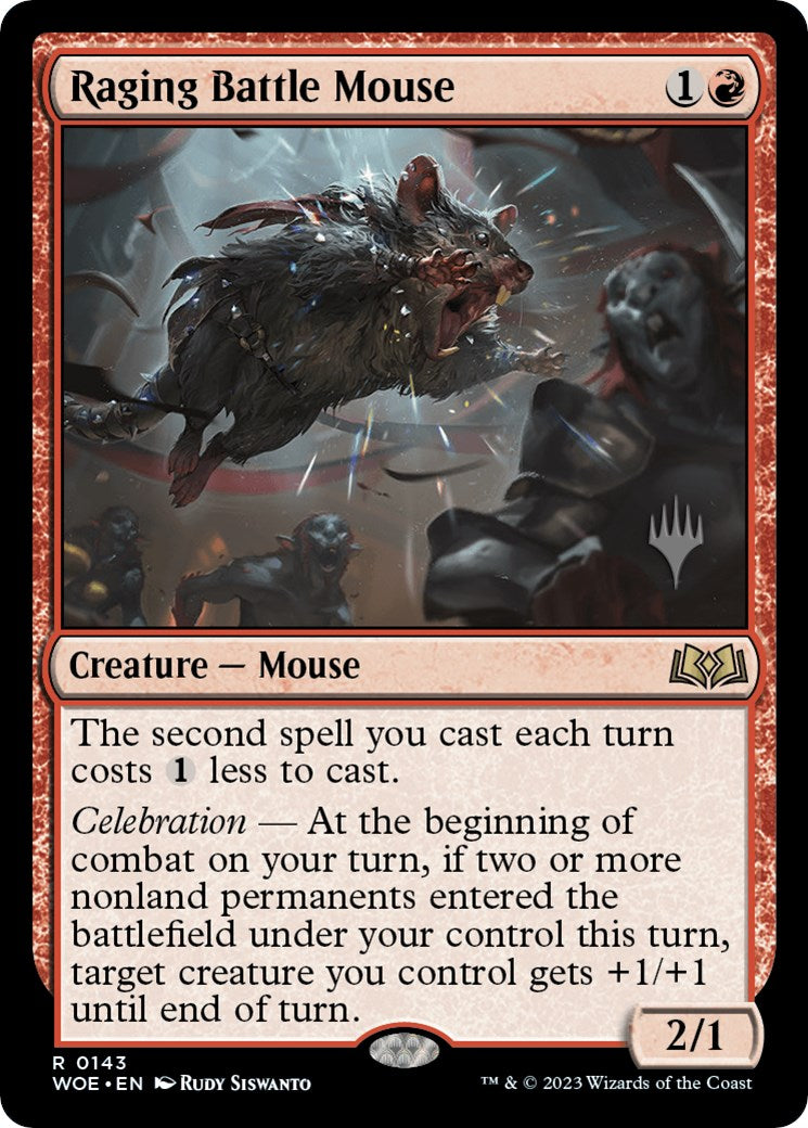 Raging Battle Mouse (Promo Pack) [Wilds of Eldraine Promos] | Anubis Games and Hobby