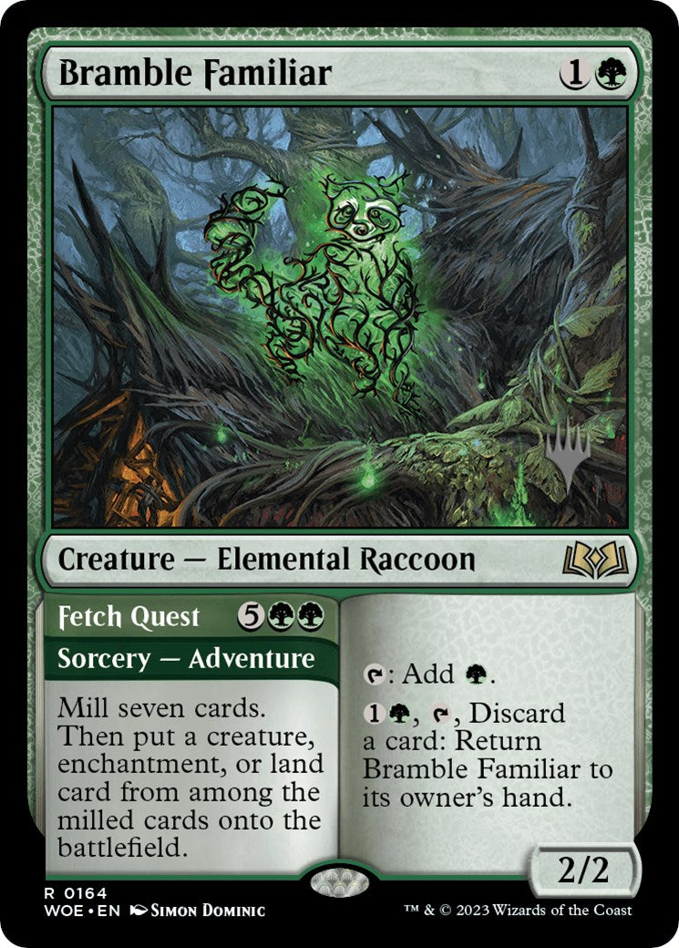 Bramble Familiar // Fetch Quest (Promo Pack) [Wilds of Eldraine Promos] | Anubis Games and Hobby